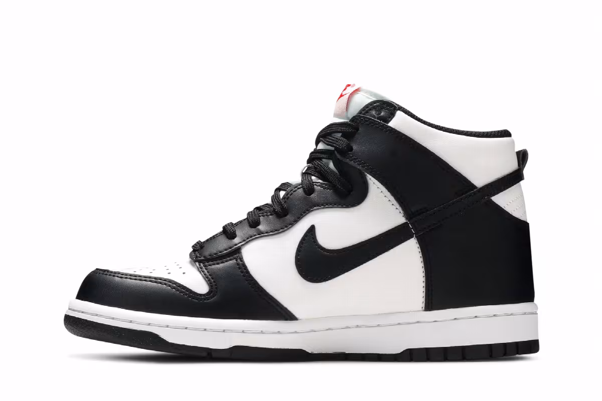 Nike Dunk High GS Black White, view 4