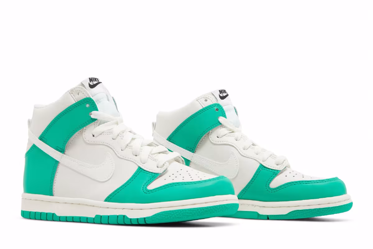 Nike Dunk High GS Phantom Stadium Green, view 9