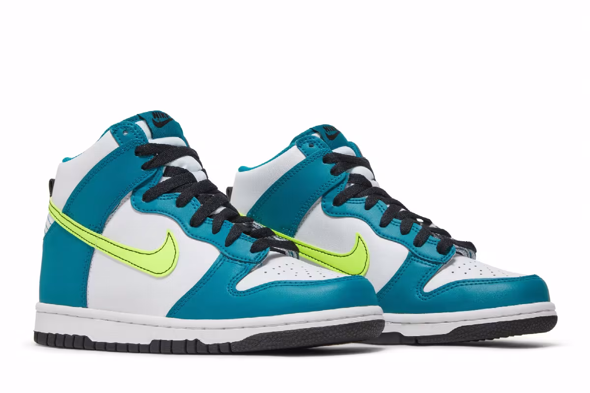 Nike Dunk High GS Bright Spruce Volt, view 9