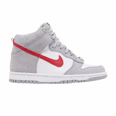 Nike Dunk High SE GS 'Athletic Club - Light Smoke Grey Gym Red'