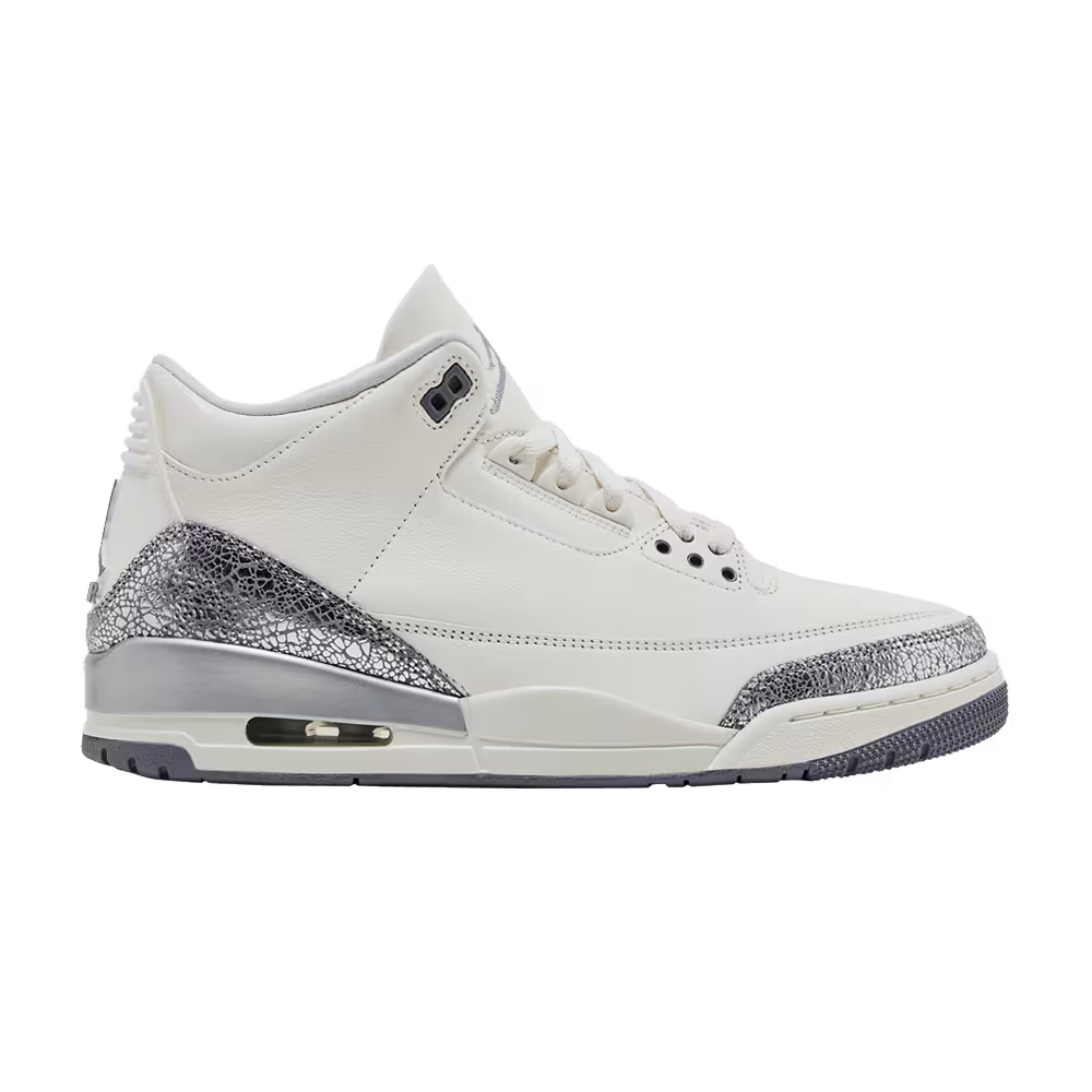Women's Air Jordan 3 Sail Metallic Silver