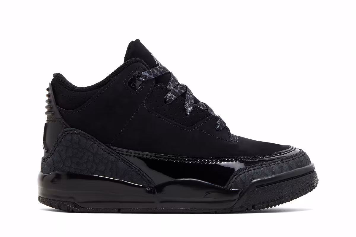 Air Jordan 3 TD Black Cat 2025, view 2