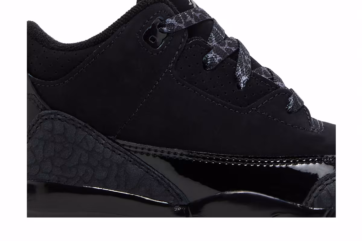 Air Jordan 3 TD Black Cat 2025, view 3