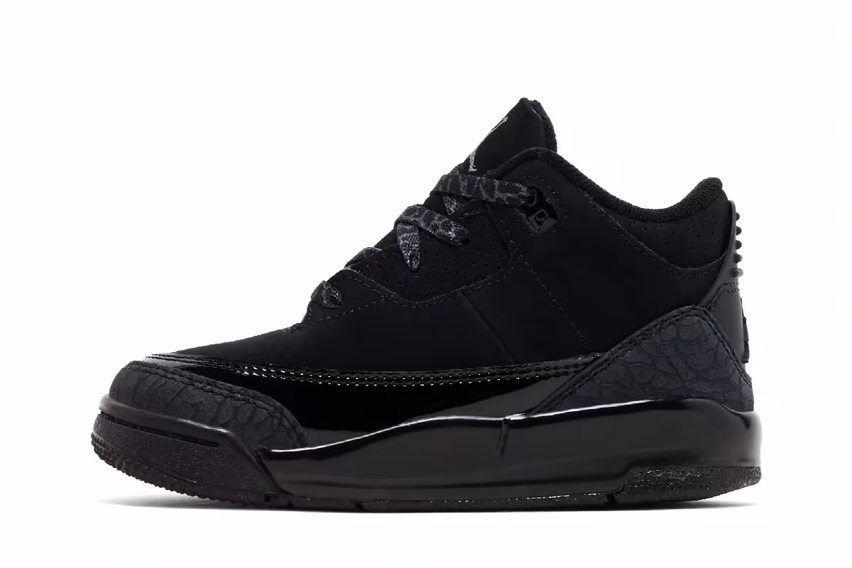 Air Jordan 3 TD Black Cat 2025, view 4