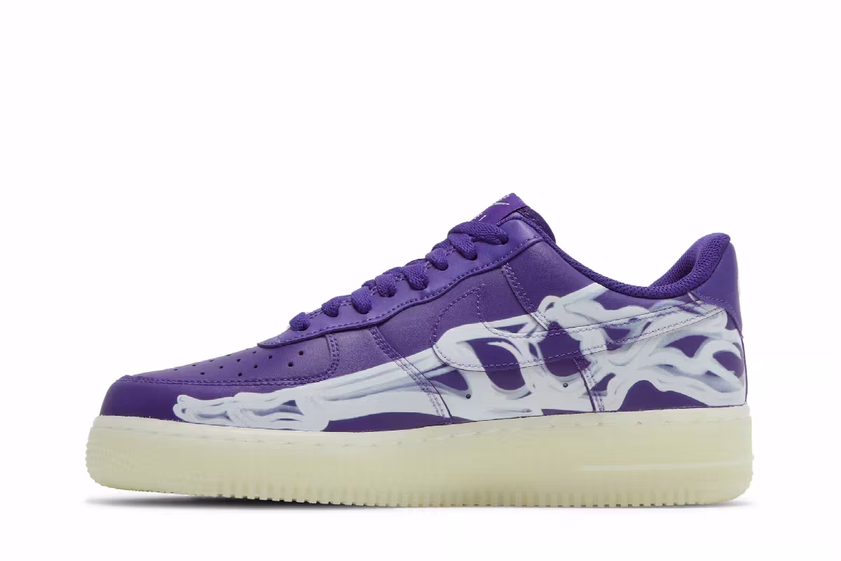 Nike Air Force 1 Low Purple Skeleton, view 4