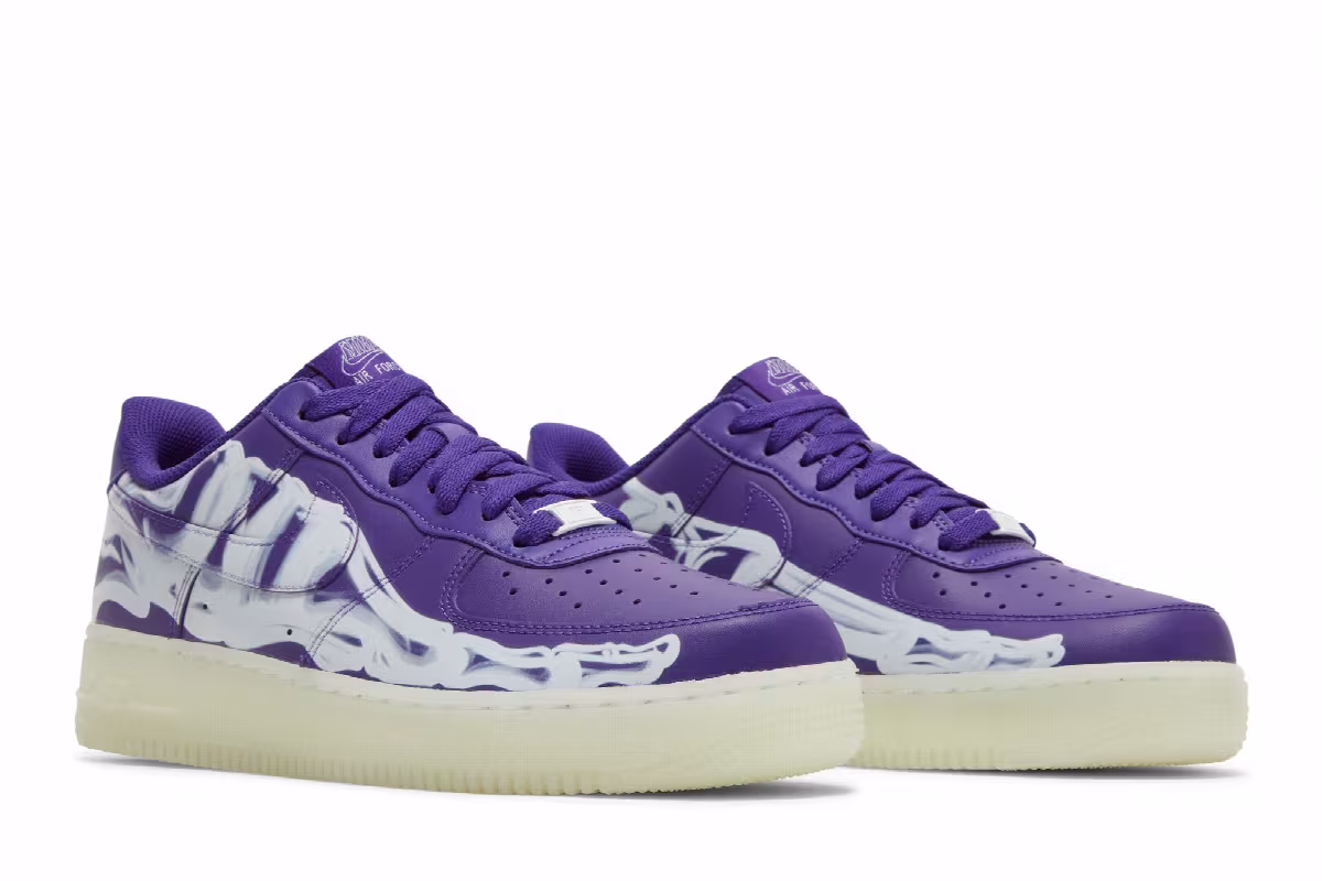Nike Air Force 1 Low Purple Skeleton, view 9