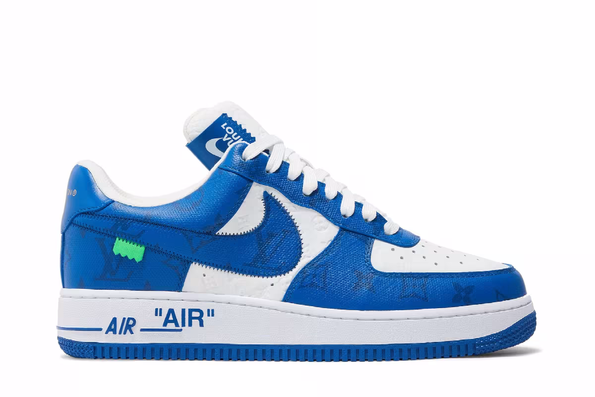 Louis Vuitton x Nike Air Force 1 Low White Team Royal, view 2
