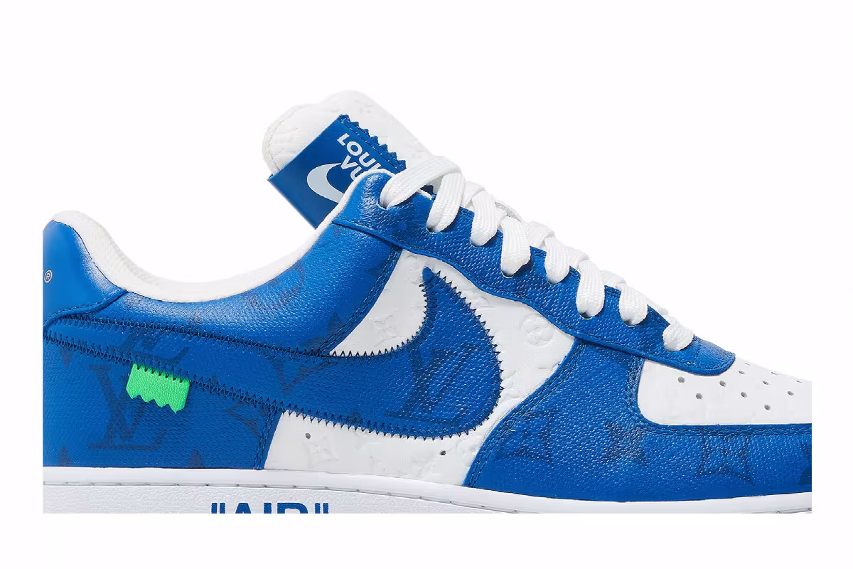 Louis Vuitton x Nike Air Force 1 Low White Team Royal, view 3