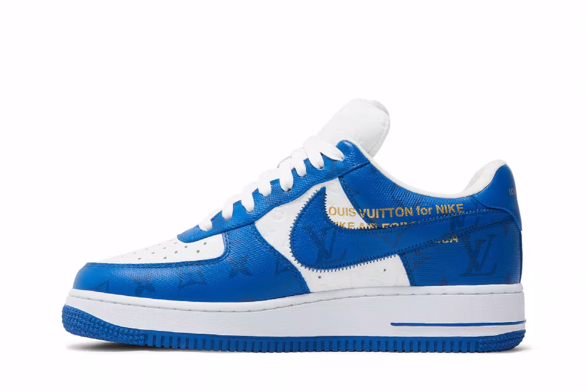 Louis Vuitton x Nike Air Force 1 Low White Team Royal, view 4