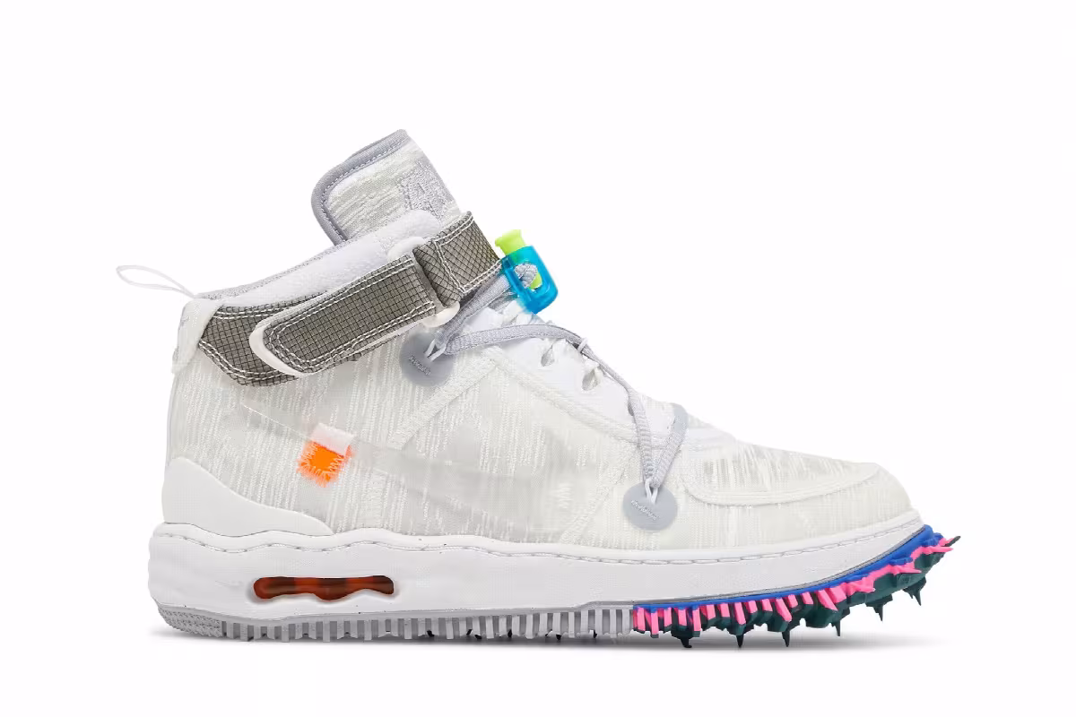 Off-White x Nike Air Force 1 Mid White, view 2
