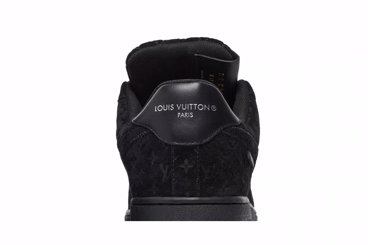 Louis Vuitton x Nike Air Force 1 Low Triple Black, view 8