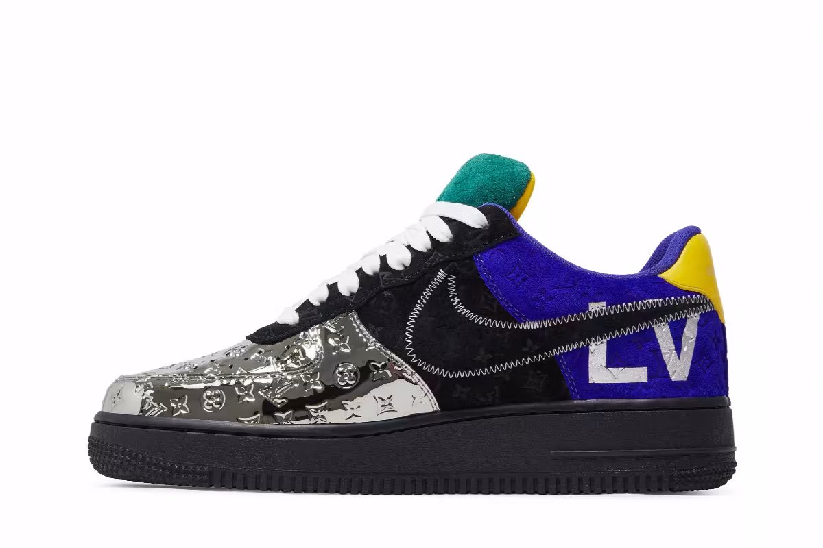 Louis Vuitton x Nike Air Force 1 Low Multi-Color Patchwork, view 4
