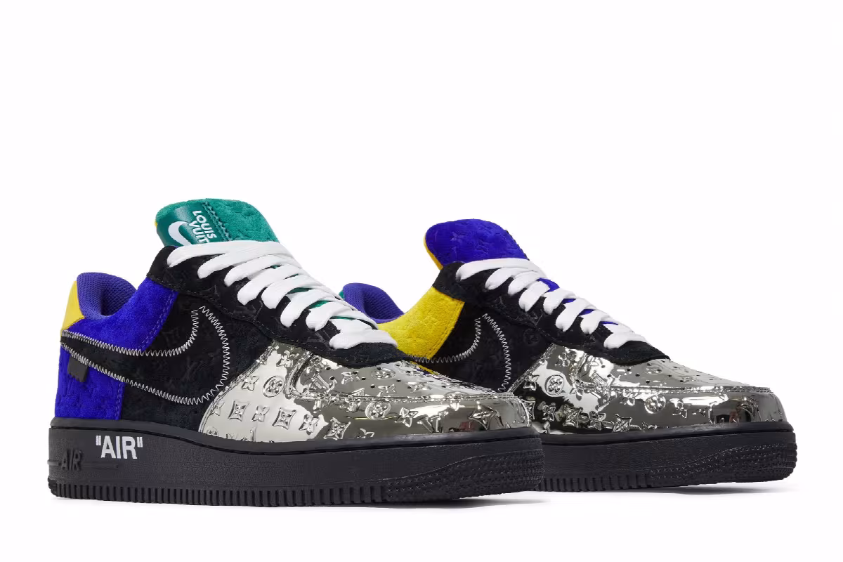Louis Vuitton x Nike Air Force 1 Low Multi-Color Patchwork, view 9