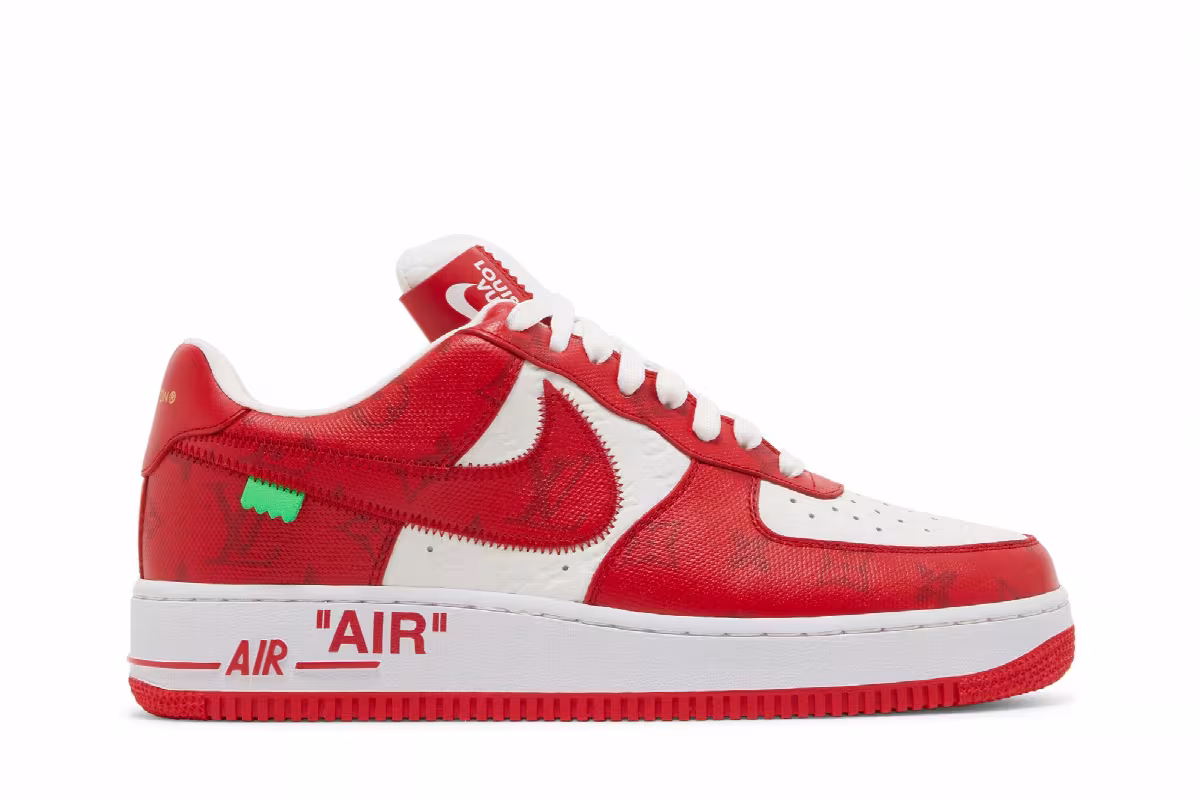 Louis Vuitton x Nike Air Force 1 Low White Comet Red, view 2