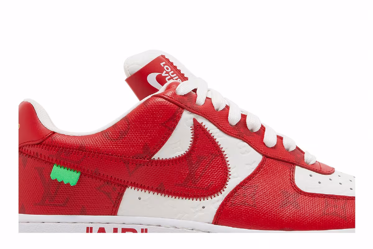 Louis Vuitton x Nike Air Force 1 Low White Comet Red, view 3