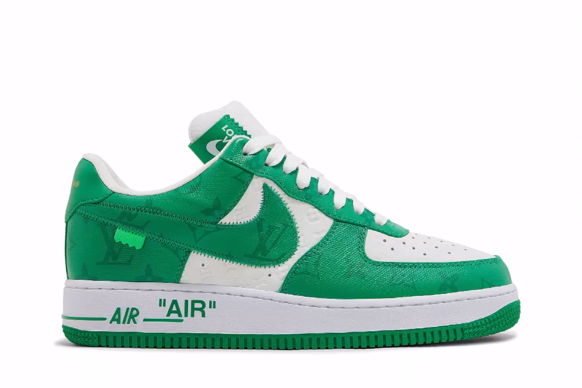 Louis Vuitton x Nike Air Force 1 Low White Gym Green, view 2