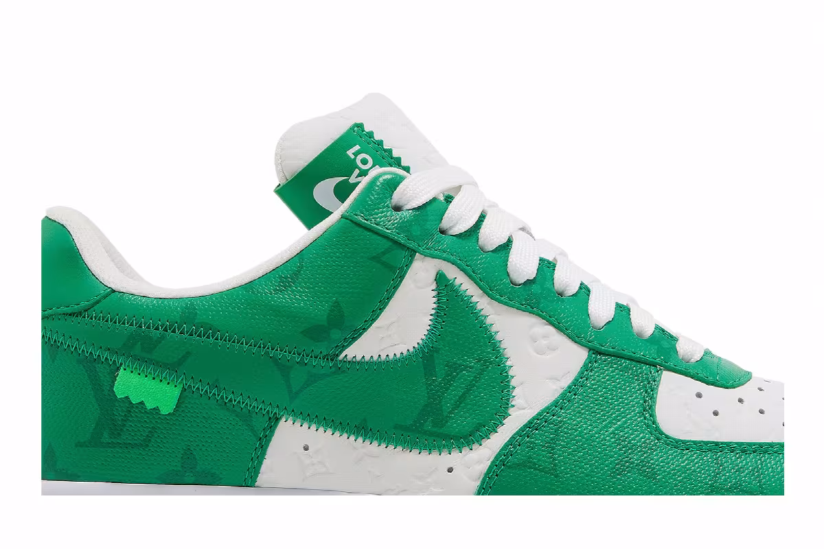Louis Vuitton x Nike Air Force 1 Low White Gym Green, view 3
