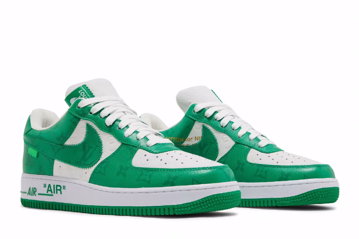 Louis Vuitton x Nike Air Force 1 Low White Gym Green, view 9