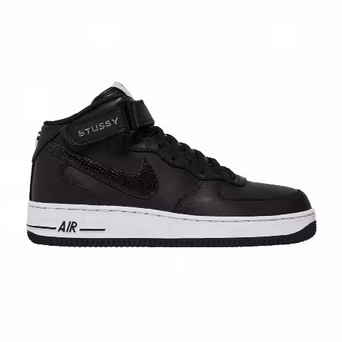 Stussy x Nike Air Force 1 Mid 'Black Snakeskin'