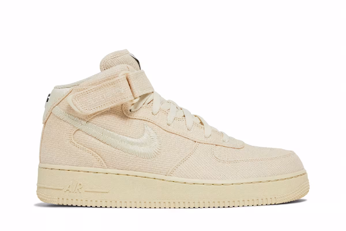 Stussy x Nike Air Force 1 Mid Fossil, view 2