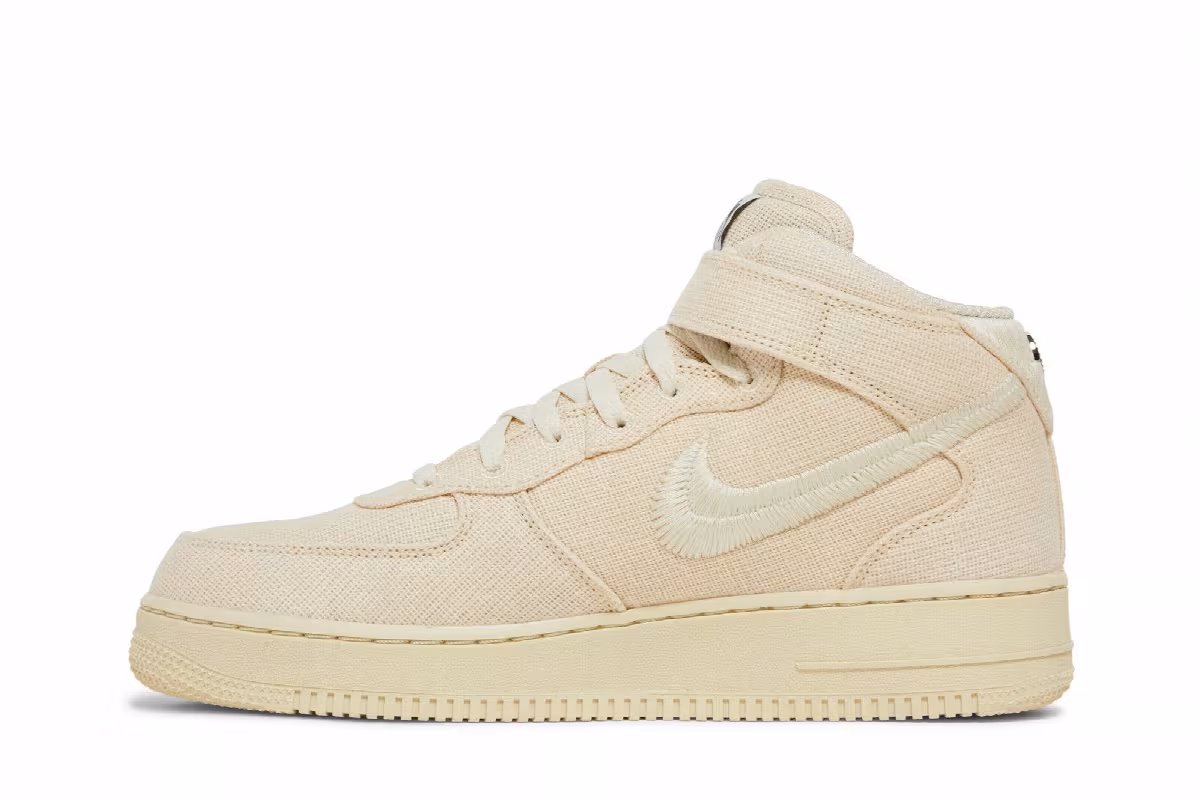 Stussy x Nike Air Force 1 Mid Fossil, view 4