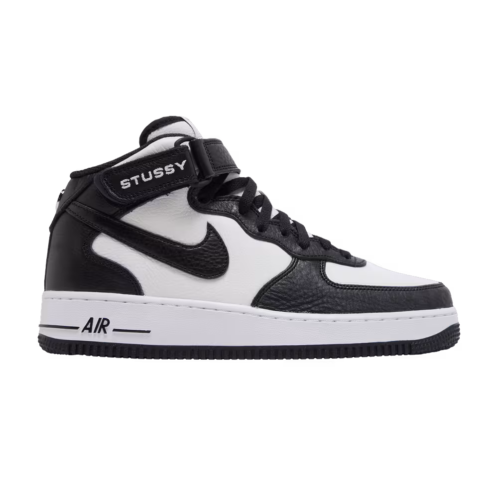 Stussy x Nike Air Force 1 Mid Black White