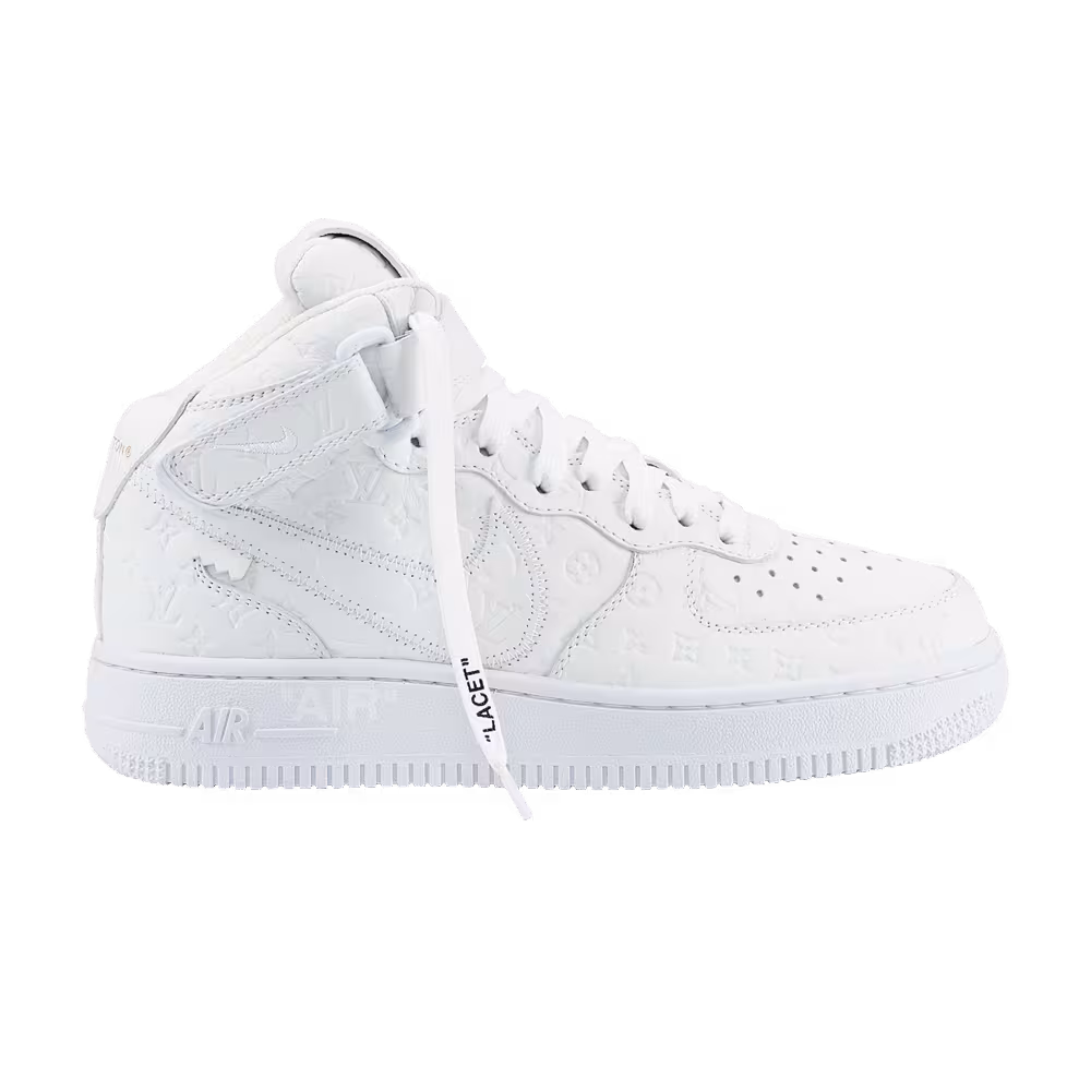Louis Vuitton x Nike Air Force 1 Mid Triple White