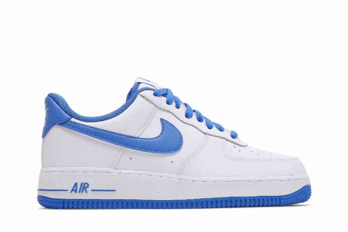 Nike Air Force 1 White Medium Blue, view 2