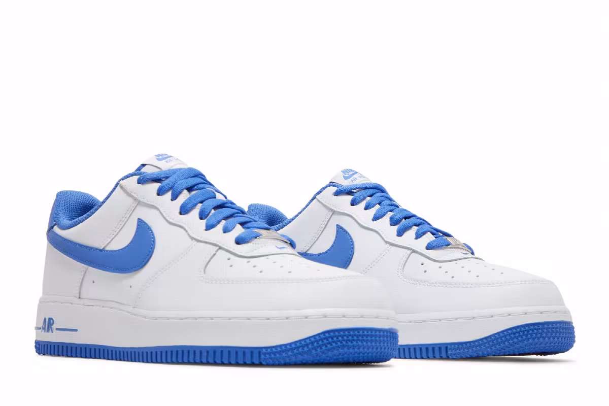 Nike Air Force 1 White Medium Blue, view 9