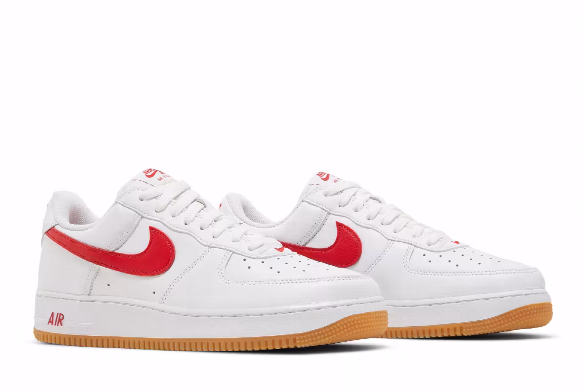 Nike Air Force 1 Low Color of the Month - White University Red, view 9