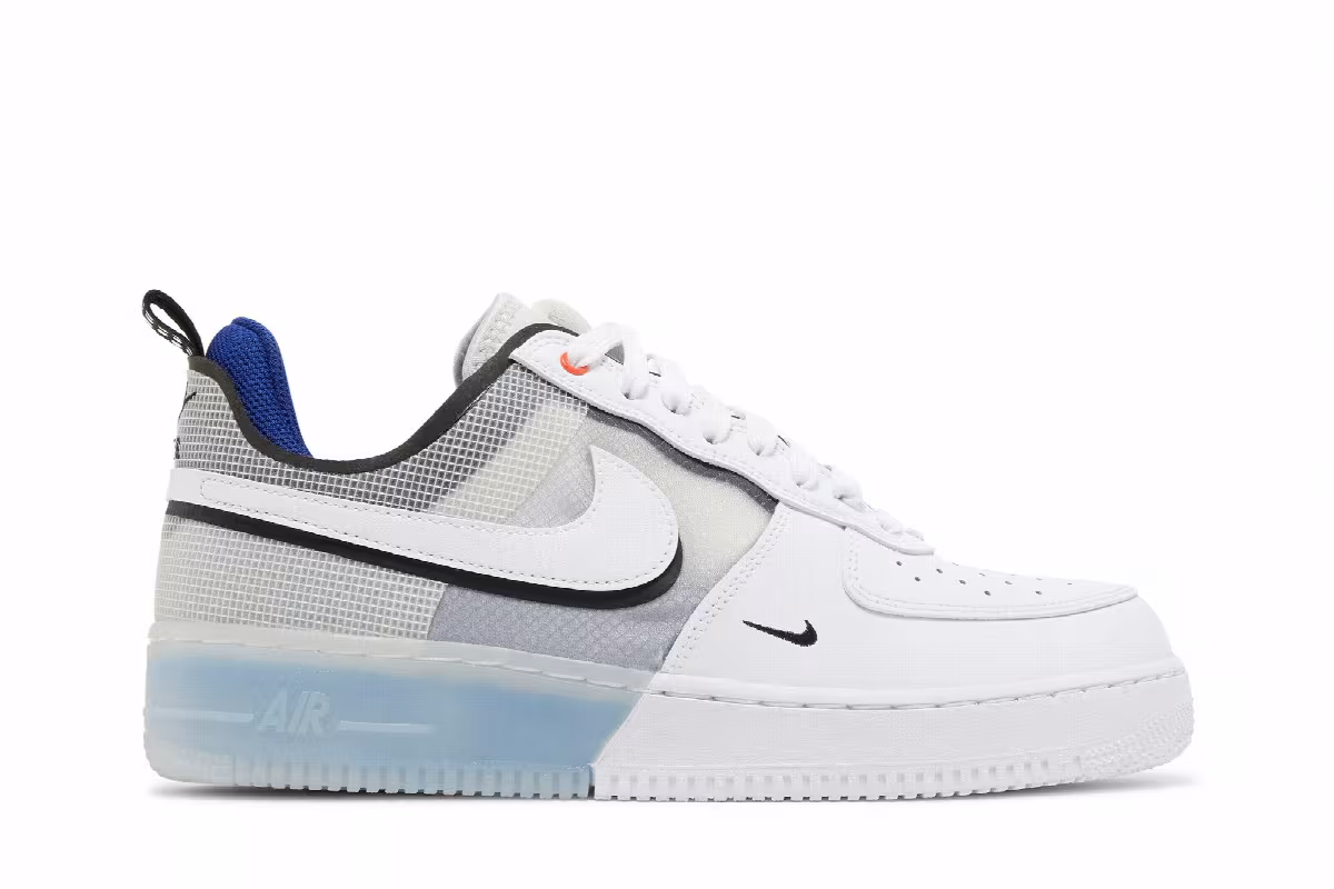 Nike Air Force 1 React White Light Photo Blue, view 2