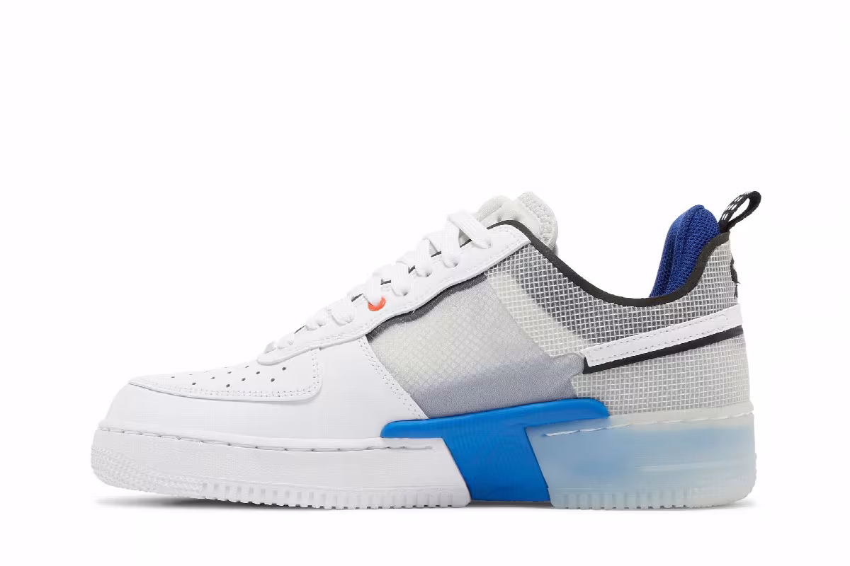 Nike Air Force 1 React White Light Photo Blue, view 4