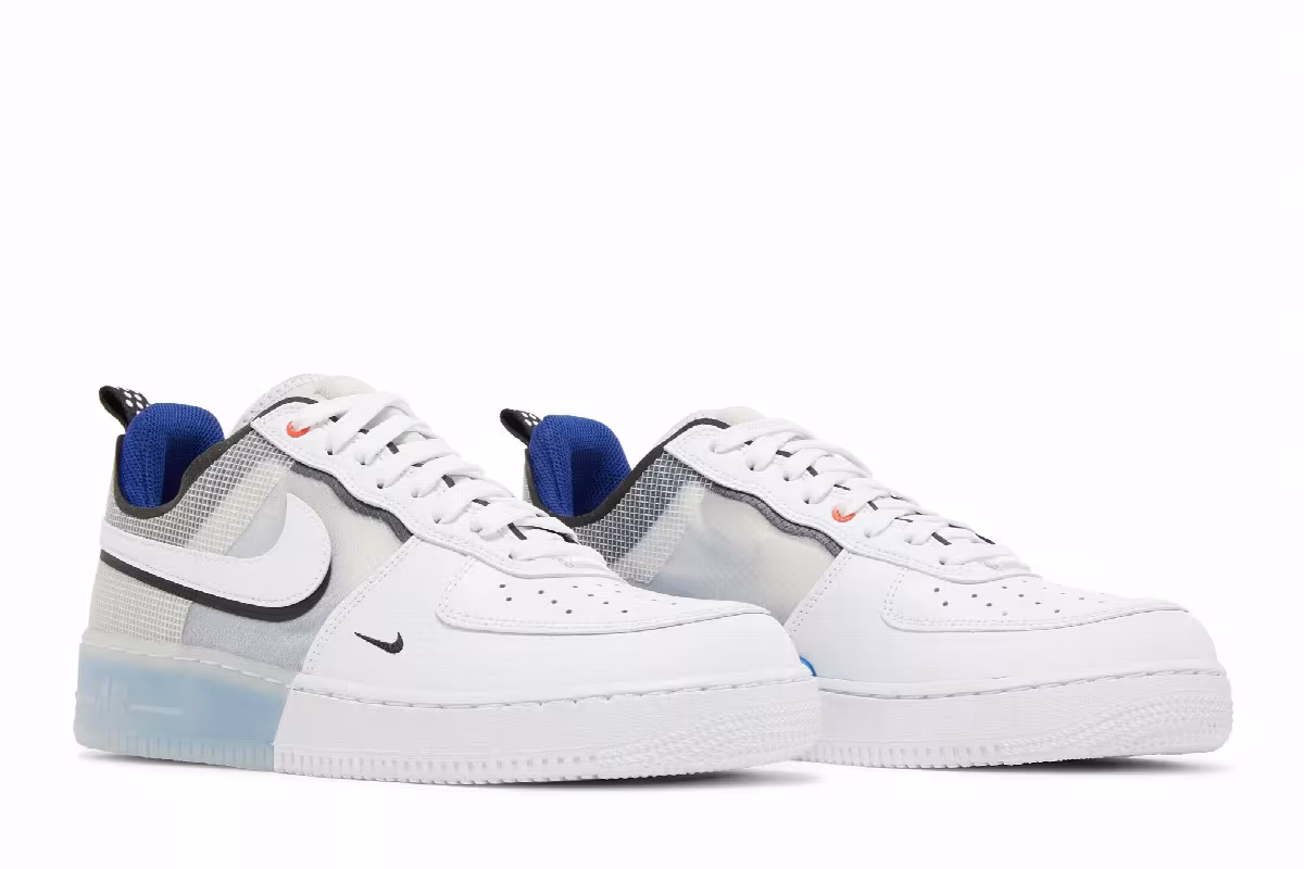 Nike Air Force 1 React White Light Photo Blue, view 9
