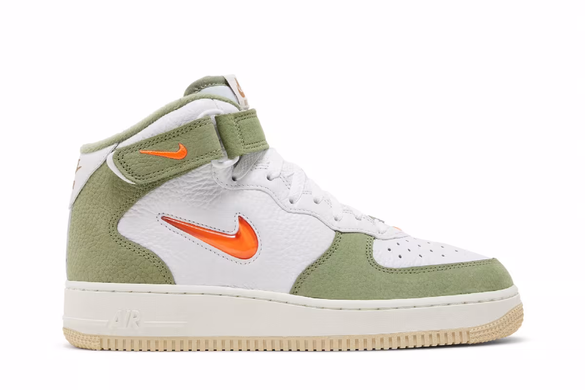 Nike Air Force 1 Mid QS Oil Green Orange, view 2