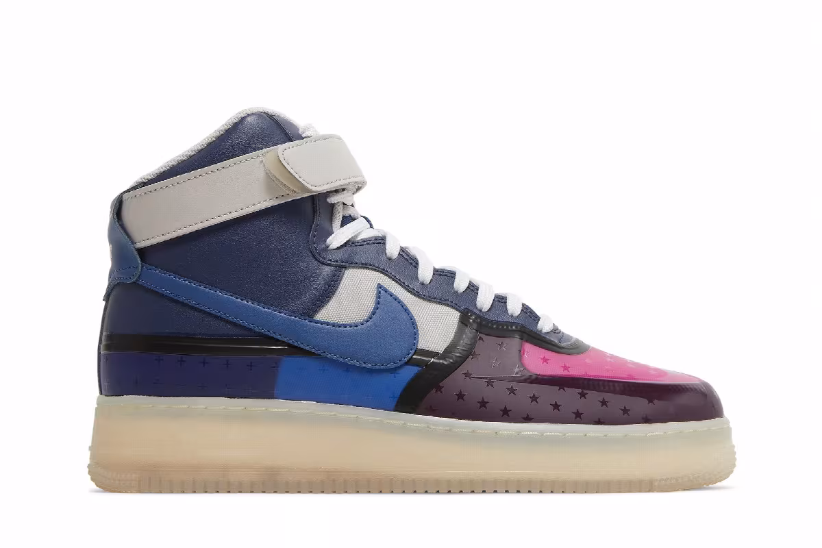 Nike Air Force 1 High Thunder Blue Pink Prime, view 2