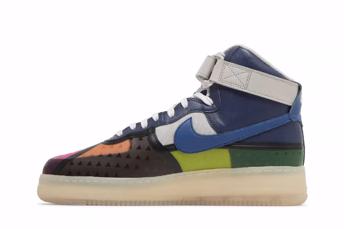 Nike Air Force 1 High Thunder Blue Pink Prime, view 4
