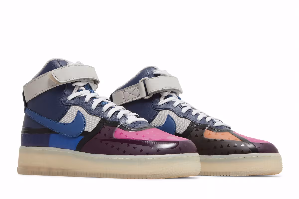 Nike Air Force 1 High Thunder Blue Pink Prime, view 9