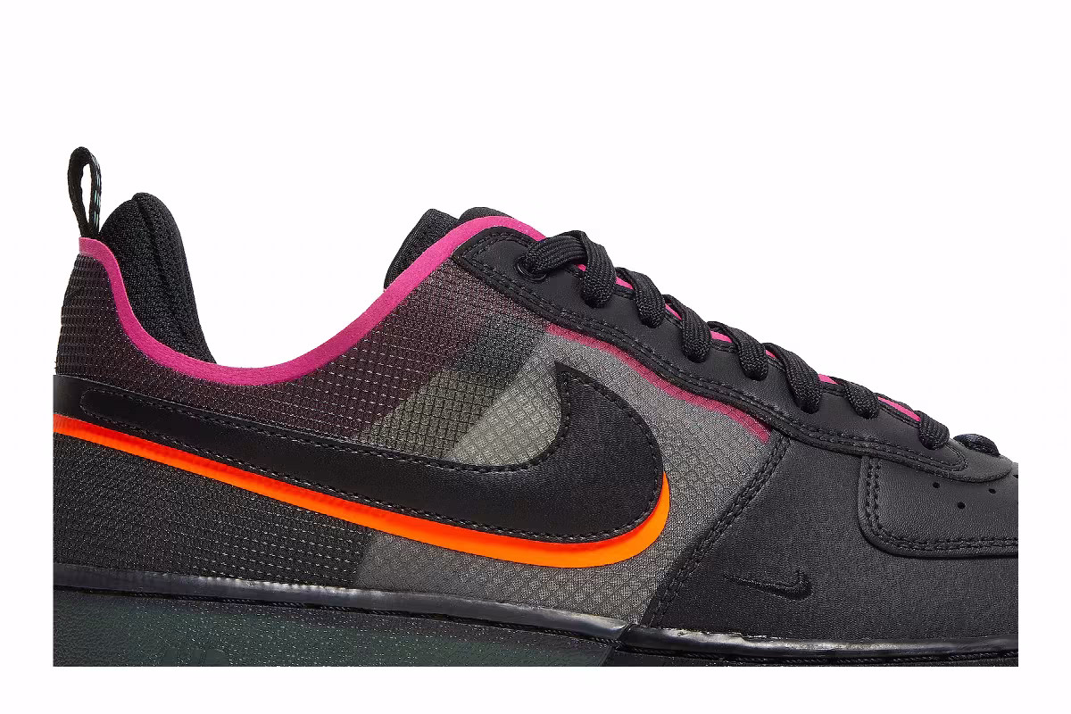 Nike Air Force 1 React Black Pink Prime, view 3
