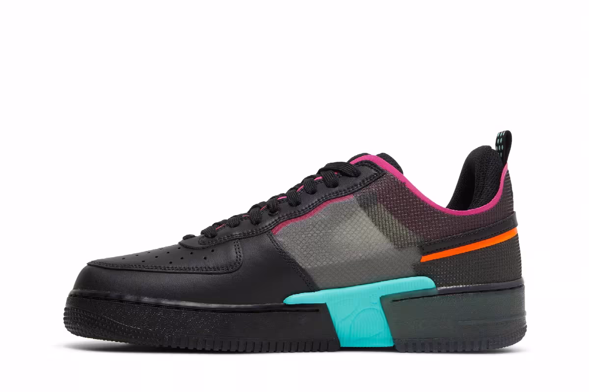 Nike Air Force 1 React Black Pink Prime, view 4