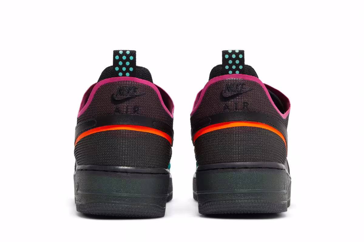Nike Air Force 1 React Black Pink Prime, view 7
