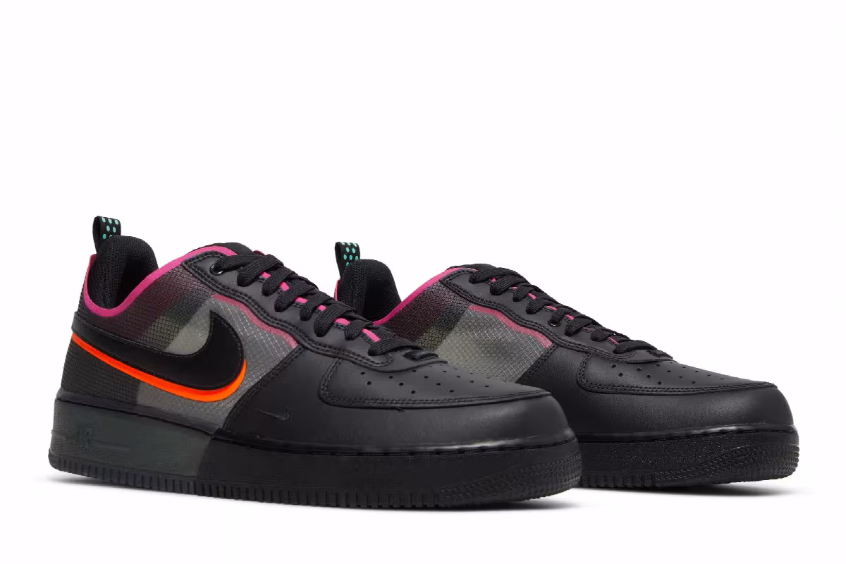 Nike Air Force 1 React Black Pink Prime, view 9