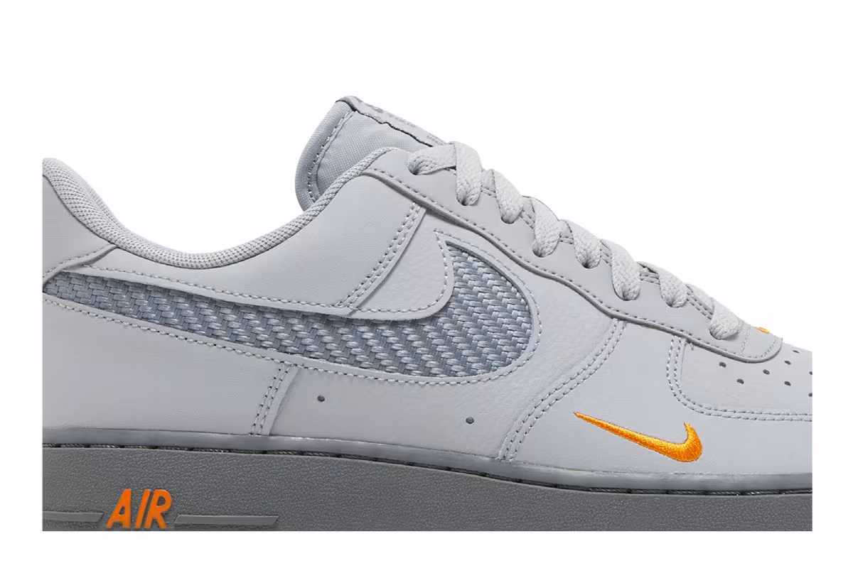 Nike Air Force 1 Wolf Grey Kumquat, view 3