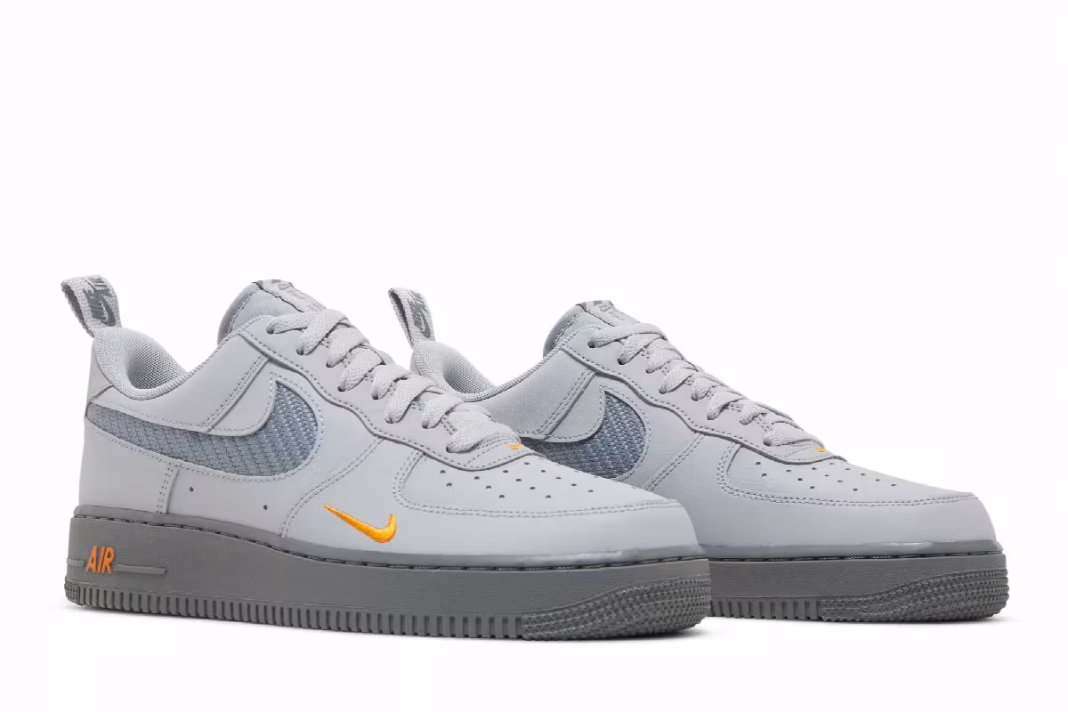 Nike Air Force 1 Wolf Grey Kumquat, view 9
