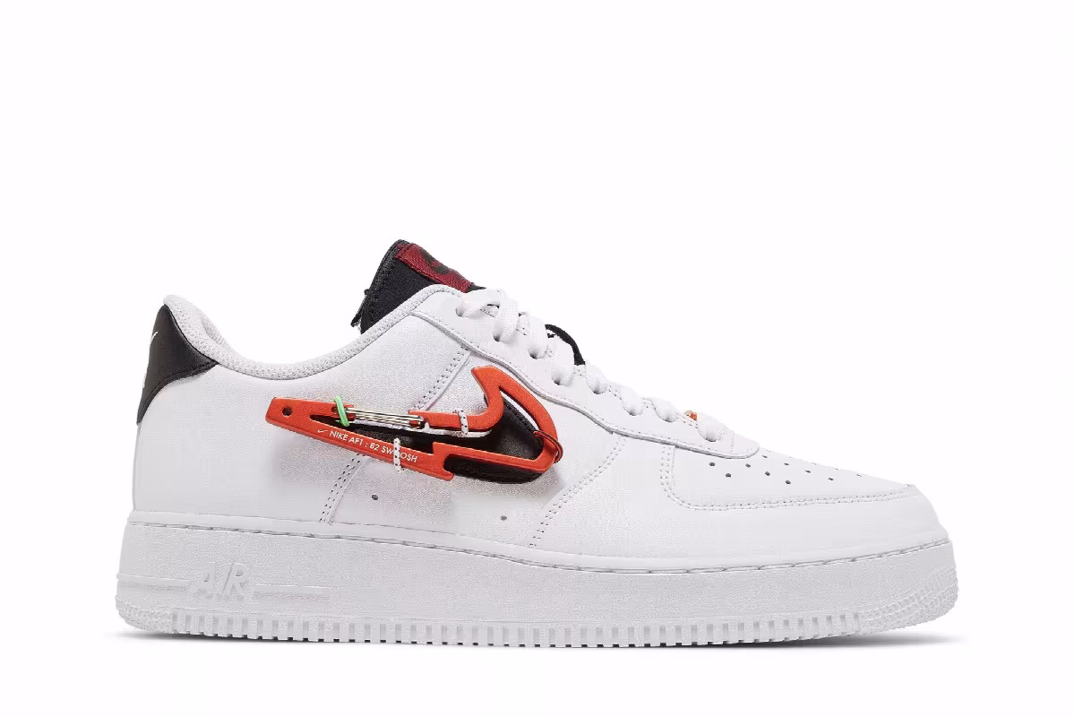 Nike Air Force 1 Carabiner - White Habanero Red, view 2