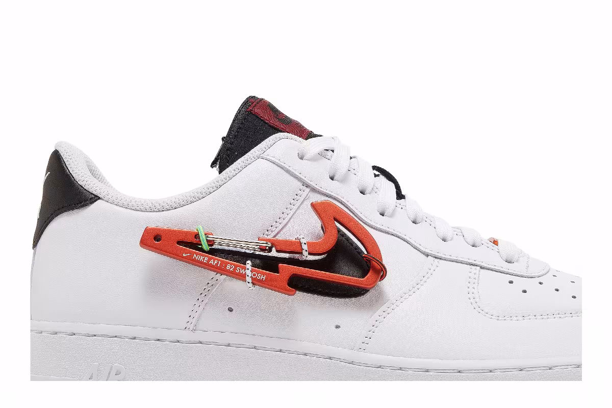 Nike Air Force 1 Carabiner - White Habanero Red, view 3