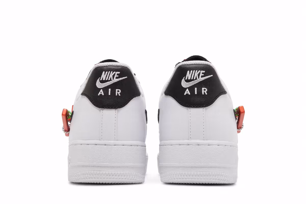 Nike Air Force 1 Carabiner - White Habanero Red, view 7