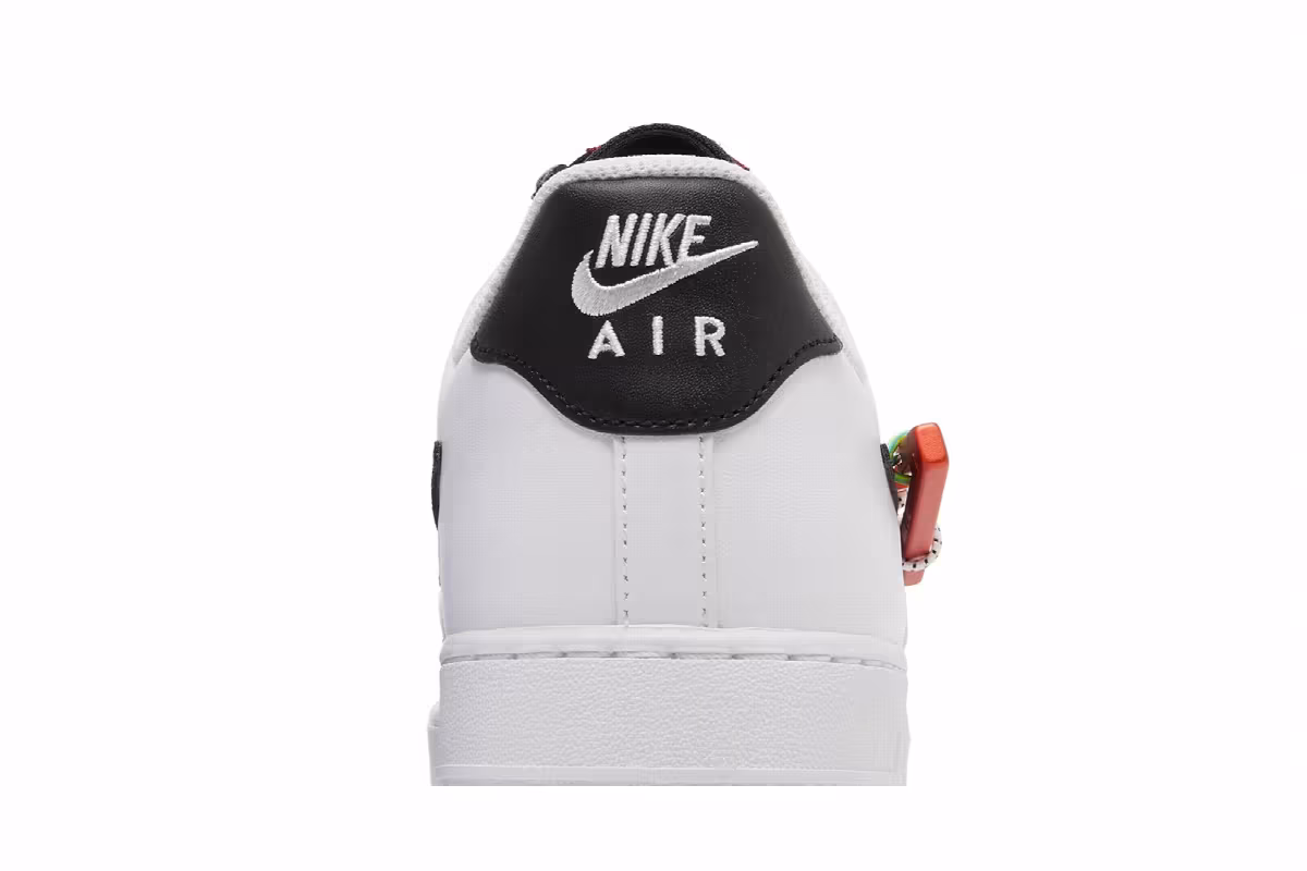 Nike Air Force 1 Carabiner - White Habanero Red, view 8