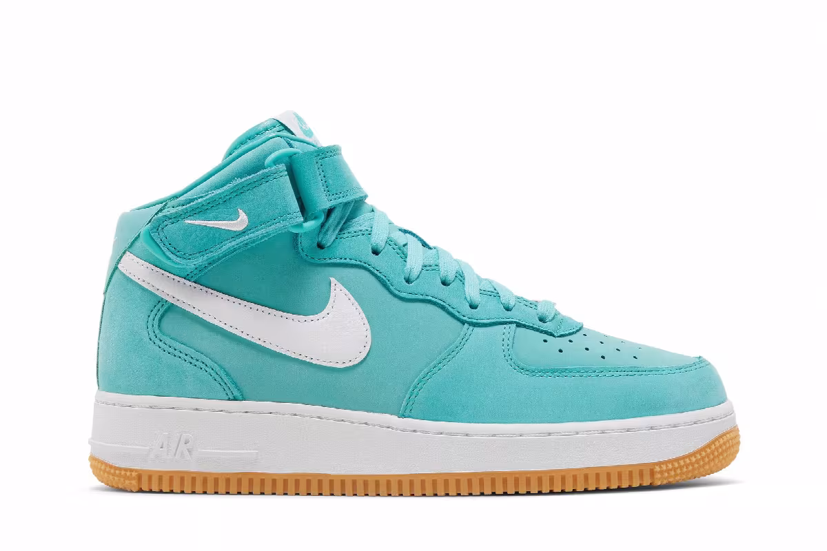 Nike Air Force 1 Mid Washed Teal, view 2