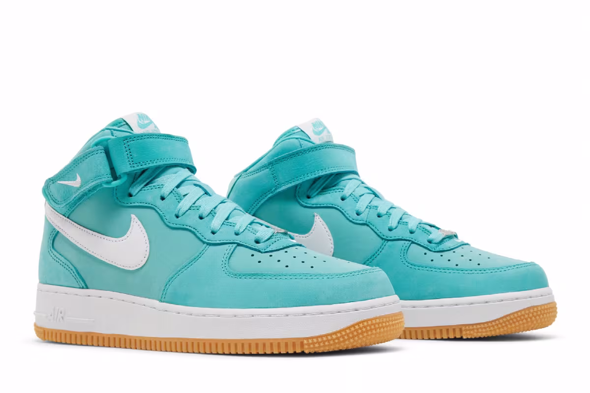 Nike Air Force 1 Mid Washed Teal, view 9