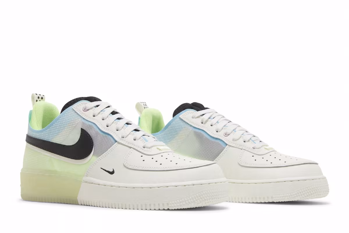 Nike Air Force 1 React Sail Barely Volt, view 9